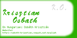 krisztian osbath business card